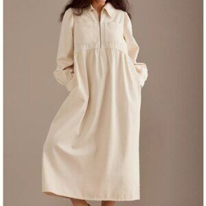 Anthropologie ALIGNE Gabriella Denim Long-Sleeve Midi Dress NWOT